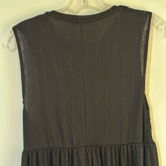 Zara wrinkle look dress black size medium - Picture 7 of 8